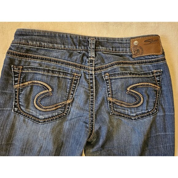 Silver Jeans Womens | 27 Blue Aiko Bootcut Stretch Flare Western - Picture 6 of 16